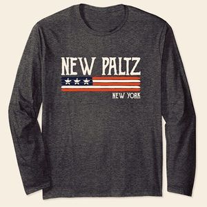 NWOT grey long sleeve New Paltz t-shirt - Medium